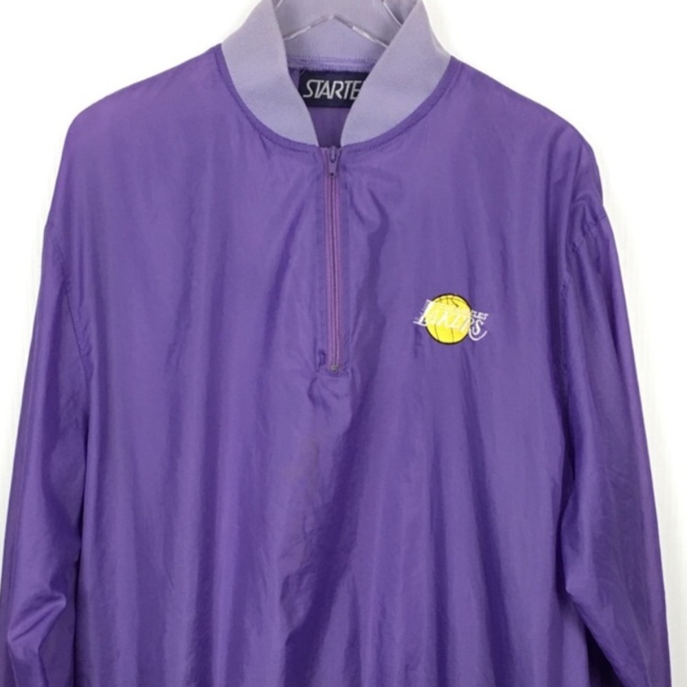 Vintage Lakers Starter Windbreaker XL Jacket Excellent Condition Basketball - Picture 2 of 12